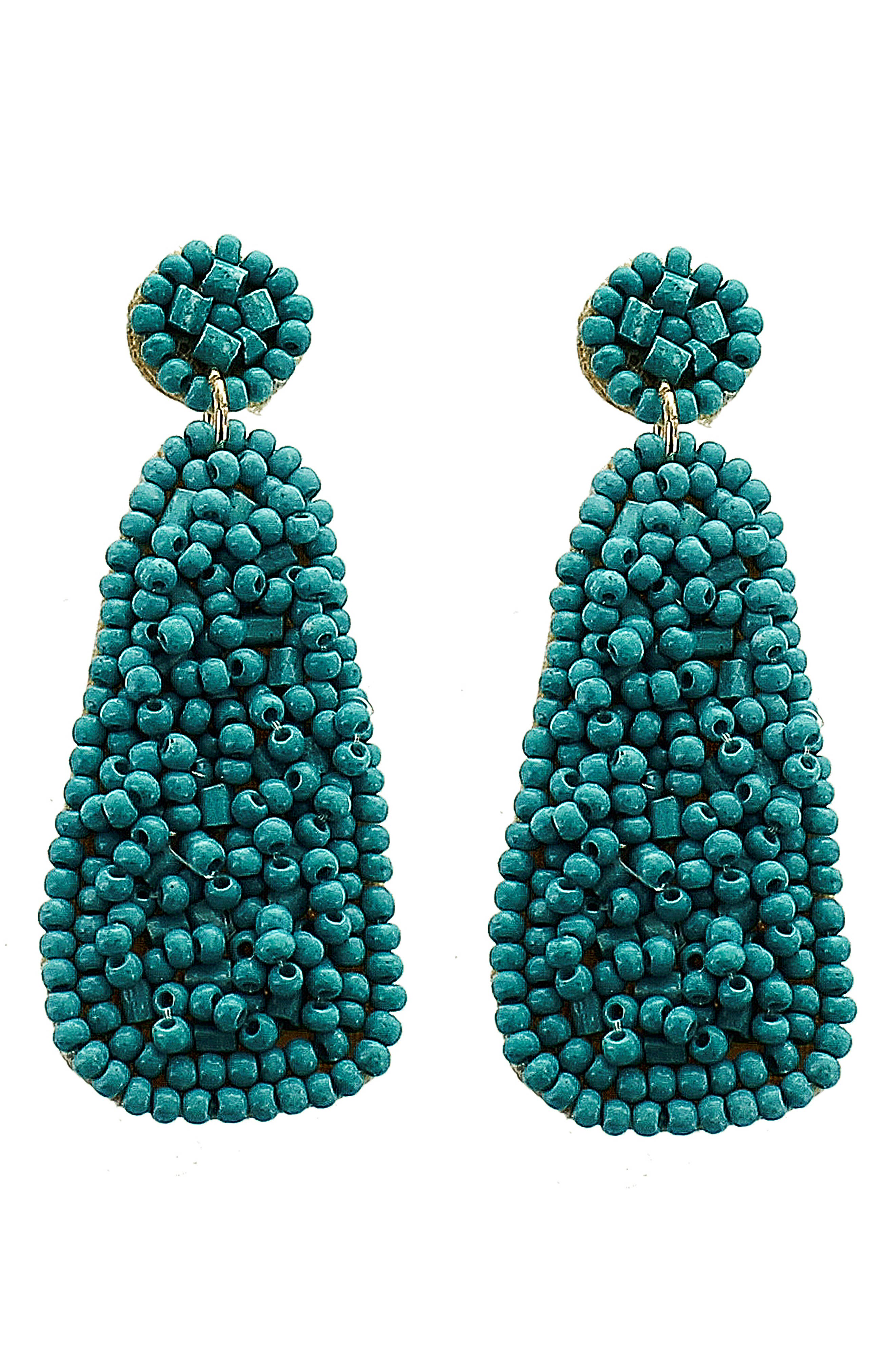 Wedding Jewelry Light Blue Drop Earrings Large Earrings Bold Chunky Earrings Large Turquoise Beaded Earrings Chunky Statement Earrings